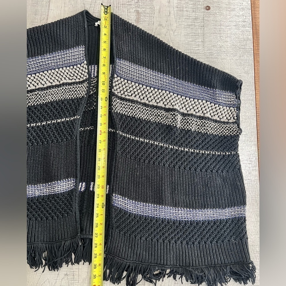 Joie Jolana Black, Grey, White Knitted Cardigan with elbow Sleeves Size M/L - Picture 13 of 15